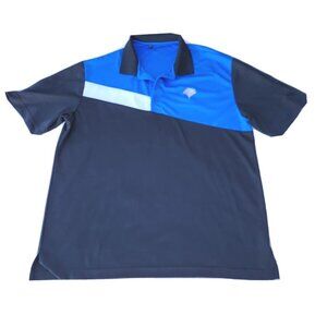 Monterey Club Dry Swing Colorblock Black/Blue Mens Sz XXL Golf Tennis Polo Shirt